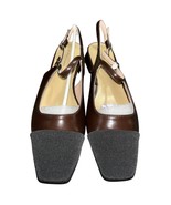 C.Paravano Womend Size 8 Slingback | Square Toe Slingback Flats Coffee 3... - $924.18 MXN