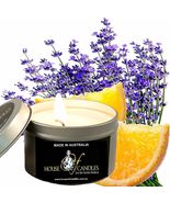 Sweet Orange &amp; Lavender Eco Soy Wax Scented Tin Candles, Vegan, Hand Poured - £11.79 GBP+