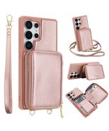 Generic case for Samsung Galaxy S24 Ultra (Color: Rose Gold) Leather Zip... - $101.54 CAD