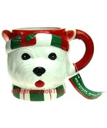 Sleigh Bell Bistro Highland Terrier w/Hat Scarf Christmas Holiday Mug Ne... - $29.99