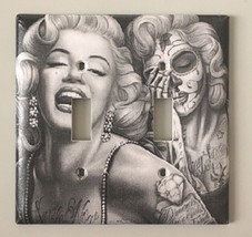 Day Of The Dead Marilyn Monroe Light Switch Cover decor Gift Sugar Skull... - £9.98 GBP