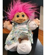 Troll Doll Pink Hair 11&quot; With Dress 90’s Nostalgia Vintage Russ - $9.46