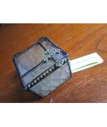 J. Devlin Glass Art Cross Vintage Glass Box, New Handmade Iridescent ^^ - €24,67 EUR