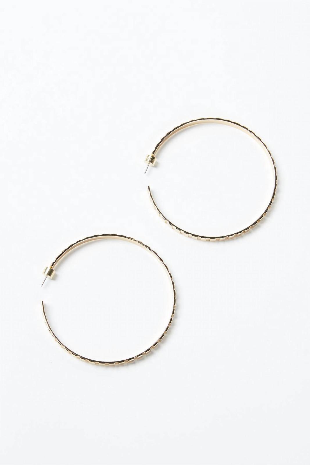 Eklexic Rectangle Step Pattern Hoops Size One Size - $64.35