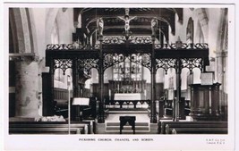 UK Postcard Pickering Church Chancel &amp; Screen RPPC - £1.67 GBP