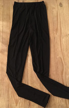 PrettyLittleThing Womens 4 Black Slinky Seam Front Split Hem Leggings NEW - £28.77 GBP