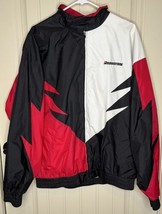 Bridgestone Shark Tooth Pattern Jacket Speed Zone Race Gear Men’s XL RARE!! Vtg - £25.92 GBP