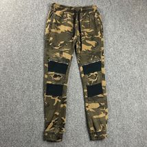 Zara Pants Adults Medium Camo Joggers Sweatpants Skinny Faded Ripped Mens - $346.18 MXN