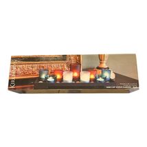 Kirkland Nine Cup Votive Garden Blue Glass Candle Holder Set Tray - $31.50