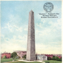 Bunker Hill Monument Boston Massachusetts Postcard Vintage by Rubber Shoe Co - £7.84 GBP