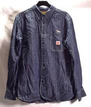 Neighborhood Mens Blue Striped LS Dress Shirt XL Japan - £39.11 GBP