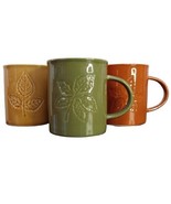 Lillian Vernon Mugs Autumn Leaf Impression Gift Collectible Coffee Cups ... - £10.39 GBP