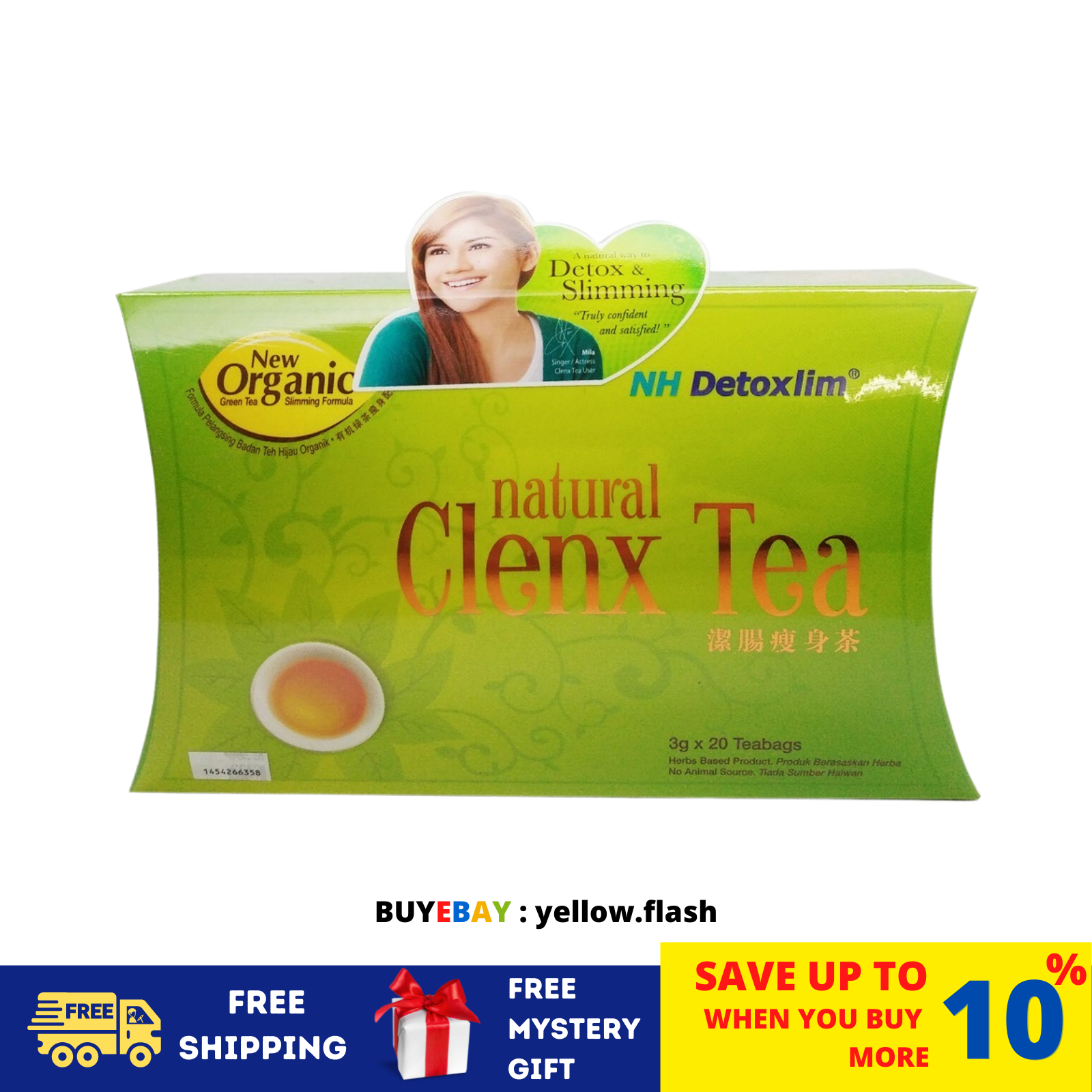 NH Natural Detoxlim Clenx Detox Thé amincissant Perte de poids naturelle... - $29.22