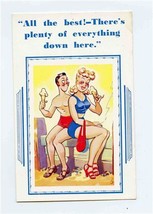 All the Best! There&#39;s Plenty of Everything Down Here Pin Up Postcard - £7.96 GBP