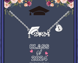 Graduation Gifts for Her, 14K White Gold Plated CZ Class of 2024 Graduat... - $28.76