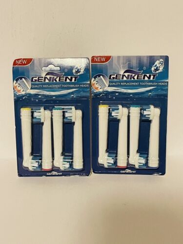 2 Pack -  Genkent Quality Replacement Toothbrush Heads - 8 Heads Included - $12.77