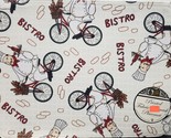 SET OF 4 SAME FABRIC DAMASK KITCHEN PLACEMATS 12&quot;x18&quot;,FAT CHEF ON BIKE,B... - $19.79