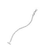 Precious Stars Sterling Silver 7.5&quot; Paperclip Link Toggle Bracelet - £37.92 GBP