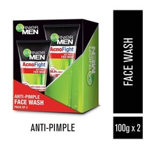 Garnier Men Acno Fight Anti-Pimple Facewash, Pack of 2,100 gm each - $19.79