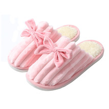 Women&#39;s Winter Shoes Warm Plush Home Slippers Female and Man Slip On Bedroom Hou - £19.59 GBP