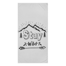 Personalized Mink-Cotton Beach Towel with Stay Wild Design for Adventure... - £37.14 GBP