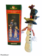 Kurt Adler SNOWTOWN Snowfolk Snowman and Friends 10&quot; Figurine Birds Table Piece - £31.96 GBP