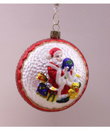 Vintage Waterford Blown Mercury Glass Ornament Santa Large 4&quot;  Glitter A... - $36.99