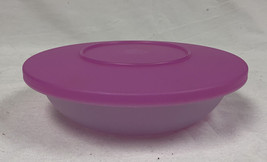 Tupperware Round Pink Sandwich/Bagel/Salad/Fruit Keeper Container #3470 - £6.33 GBP