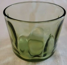 Hazel Atlas Glass ATC7 REFLECTION Green Tumbler On The Rocks 8 oz 3 3/8&quot; vintage - £5.53 GBP