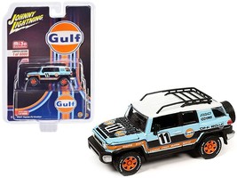 2007 Toyota FJ Cruiser #11 Light Blue &quot;Gulf Oil&quot; with Roofrack Limited Edition - £21.18 GBP