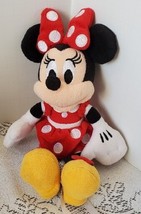 Disney Store Minnie Mouse Red Bow Dress 11&quot; Plush Lovey Doll Stuffed Ani... - $11.00