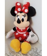 Disney Store Minnie Mouse Red Bow Dress 11&quot; Plush Lovey Doll Stuffed Ani... - $15.03 CAD