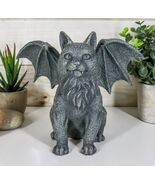 Gothic Guardian Winged Feline Cat Vampire Gargoyle Desktop Paperweight F... - $39.01 CAD