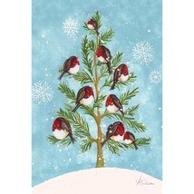 Toland Home Garden 109725 Bird Branches Winter Flag 28x40 Inch Double Sided Wint - £25.27 GBP