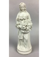 Antique 1800’s Parian Porcelain Figurine - Woman Of Autumn - 11”H - £33.73 GBP