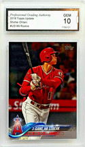 Graded 10 Shohei Ohtani Rookie 2018 Topps Update #US189 Babe Ruth, Japan, Roy - £313.85 GBP