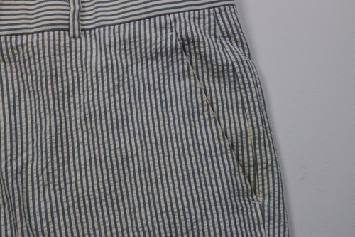 Vintage 90s J Crew Mens 38x36 Pinstriped Seersucker Wide Leg Chino Pants Cotton Item image 9
