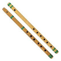 Bamboo Flute Bansuri, Set of 2, Fipple &amp; Transverse, For Kids… - £10.29 GBP