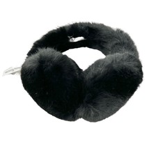 Neiman Marcus Earmuffs One Size Black Faux Fur NWT - £22.58 GBP