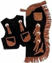 Tough-1 Western Chaps Kids Vest Set Longhorns Adjustable 63-370 - $59.39