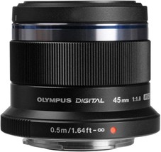 Olympus M.Zuiko Digital 45mm F1.8 Lens, for Micro Four Thirds Cameras (Black) - £306.77 GBP