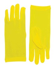 Forum Novelties - Women&#39;s Short Dress Gloves - Costume Accessory - Yellow - £7.85 GBP