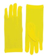 Forum Novelties - Women&#39;s Short Dress Gloves - Costume Accessory - Yellow - £7.85 GBP