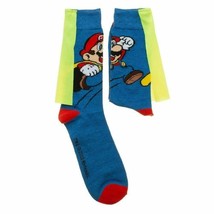 Nintendo Super Mario Logo With Cape Men&#39;s Crew Socks 1 Pair Shoe Size 8-12 NEW - £8.30 GBP