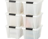 IRIS USA 6 Pack 19qt Plastic Storage Bin with Lid and Secure Latching Bu... - $84.99
