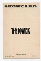 Showcard The Knack The New Theatre New York 1964 Mike Nichols - $17.82
