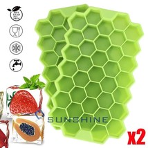 2 Pack Ice Cube Trays With Lids, 74-Ice Tray Silicone Ice Cube Tray Easy... - $24.69