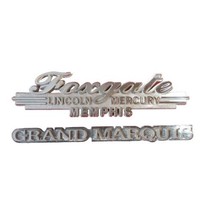 81 82 83 84 85 86 87 Mercury Grand Marquis Side Emblem + Dealer Logo Oem - £16.48 GBP