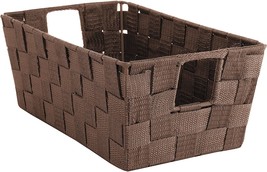 Whitmor Woven Strap Small Storage Tote Java - £18.37 GBP