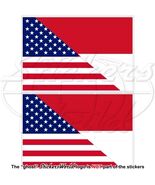 USA United States America-INDONESIA American-Indonesian Flag 100mm Stick... - $8.59